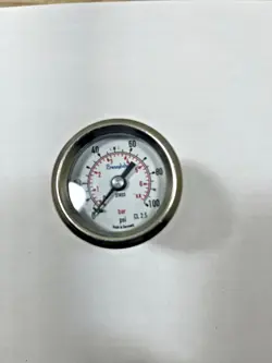SWAGELOK PRESSURE GAUGE 0-100 PSI  0-6.8BAR 1/4 IN. NPT 316 SS-PRE-OWNED
