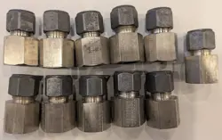 LOT OF 11 PARKER A-LOK 1/2