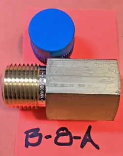 B-8-A SWAGELOK BRASS ADAPTER, 1/2