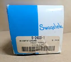 (BOX QTY 5) SWAGELOK S-2403-1 FRONT FERRULE 1-1/2 IN TUBE, R19FW1259B (NEW)