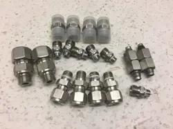 PARKER HANNIFIN SWAGELOK JOBLOT OF USED STAINLESS STEEL FITTINGS