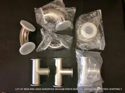 LOT OF NEW AND USED ASSORTED VACUUM PARTS NOR-CAL SWAGELOK MKS FREE SHIPPING F.