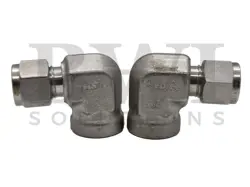 NEW SWAGELOK SS-600-8-6 SS FEMALE ELBOW, 3/8 IN TUBE OD X 3/8 IN FNPT (LOT OF 2)