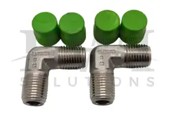 NEW SWAGELOK SS-4-ME SS MALE ELBOW, 1/4 IN. MALE NPT SS4ME (LOT OF 2)