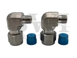 NEW SWAGELOK SS-600-2-2 SS MALE ELBOW, 3/8 IN. TUBE OD X 1/8 IN. MNPT LOT OF 2