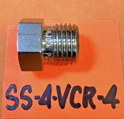 SS-4-VCR-4 SWAGELOK CAJON 316 SST VCR FACE SEAL 1/4