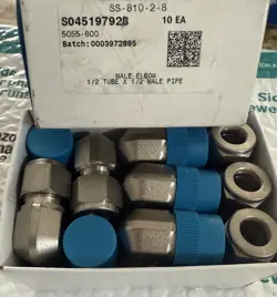 SWAGELOK SS-810-2-8 TUBE FITTING MALE ELBOW 1/2 IN TUBE OD X 1/2 IN MALE NPT