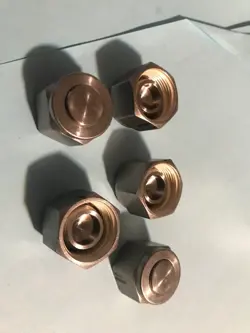 LOT OF 5 SWAGELOK TUBE FITTING SS-810-P PLUG USED