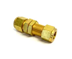 SWAGELOK B-810-61 BRASS BULKHEAD COMPRESSION TUBE FITTING 1/2