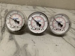 SWAGELOK PRESSURE GAUGE -30 TO 30 PSI 316L LOT OF 3