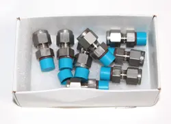 SWAGELOK SS-400-1-4 LOT OF 8 STAINLESS STEEL TUBE FITTINGS 1/4X1/4