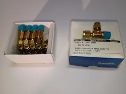 BOX OF 10 SWAGELOK B-200-3TMT BRASS SWAGELOK TUBE FITTING 1/8
