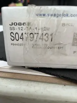 SWAGELOK SS-12-TA-1-12W STAINLESS STEEL SWAGELOK TUBE FITTING 