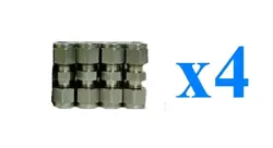 X4 NEW SWAGELOK SS-400-6 STAINLESS STEEL TUBE FITTING, UNION, 1/4 IN. TUBE OD