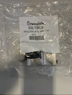 SWAGELOK STAINLESS STEEL CUSHIONED CLAMP TUBE SUPPORT, 1/2