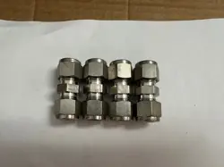 LOT OF (4) SWAGELOK STAINLESS STEEL UNION FITTING, 3/8