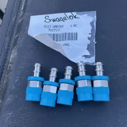 LOT OF 5 SWAGELOK SS-PB6-PM6 PUSH ON HOSE CONNECTOR 3/8