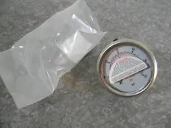 SWAGELOK PRESSURE GAUGE 0-60 PSI 0-4 BAR 1/4 IN. NPT 316 SS   NEW
