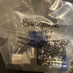 NEW SWAGELOK 316L-12TB7-3 316L STAINLESS STEEL TUBE BUTT WELD UNION TEE, 3/4 IN