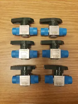(LOT OF 6) NEW - SWAGELOK SS-4P4T2 SS QUARTER TURN INSTRUMENT PLUG VALVE