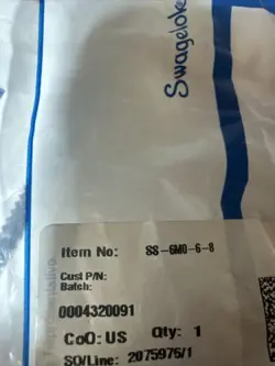 NEW SWAGELOK SS-6M0-6-8 STAINLESS STEEL SWAGELOK TUBE FITTING