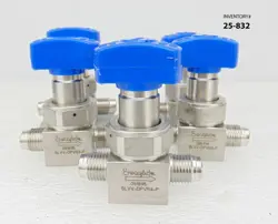 SWAGELOK 6LVV-DPVR4-P MANUAL STAINLESS STEEL VALVE, LOT OF 5 *USED WORKING