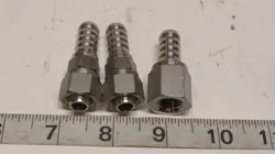 LOT OF 3 SWAGELOK HOSE BARB CONNECTOR 3/8 IN. HOSE ID