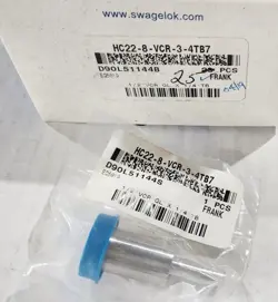 NEW SWAGELOK HC22-8-VCR-3-4TB7 FITTING 1/2 IN. VCR X 1/4 X 0.049 IN. TBW