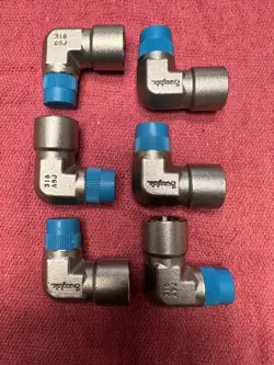 6-SWAGELOK SS-6-SE 3/8INCH MALE X 3/8 INCH FEMALE STREET ELBOW PIPE FITTINGS