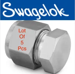 5-QTY SWAGELOK STAINLESS STEEL CAP FITTING, 1/2