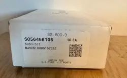 BOX OF 10 STAINLESS STEEL SWAGELOK SS-600-3