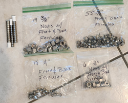 SWAGELOK LOT OF MISCELLANEOUS S.S NUTS BACK AND FRONT FERRULES