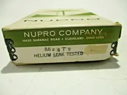 NEW NUPRO SWAGELOK SS-4TW STAINLESS STEEL NEEDLE VALVE 1/4