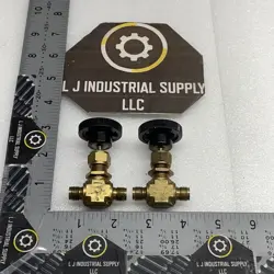 [QTY-2!] SWAGELOK B-1RS4 BRASS NEEDLE VALVES_1/4_LIGHT USE_WARRANTY_FAST SHIP!