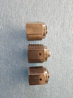 (LOT OF 3) 316 STAINLESS STEEL VCR FACE SEAL FITTING, 1/4 IN. CAP SS-4-VCR-CP