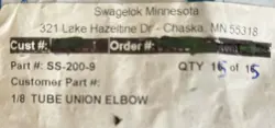 15 SWAGELOK
