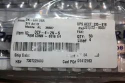DK-LOK DCF4-2N-S FEMALE CONNECTOR STAINLESS STEEL 1/4 IN. TUBE OD X 1/8 IN. NPT