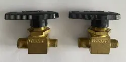 WHITEY B-43M4-S4 1-PIECE BRASS BALL VALVE LOT OF (2) - 1/4