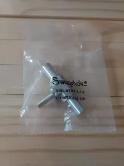 SWAGLOK BUTT WELD REDUCING TEE 1/2