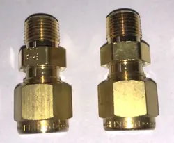 PARKER -SWAGELOK STYLE B-400-1-2 BRASS FITTING, 1/4