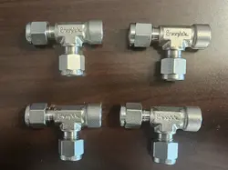 4 SWAGELOK 1/4 X 1/8 X 1/4 STAINLESS STEEL RUN TEE SS-400-3TFT  NEW