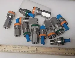 (LOT OF 12) SWAGELOK 316SS QC SERIES 3/8 ASSORTED QUICK CONNECT