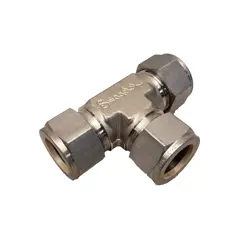 SWAGELOK SS-1210-3 STAINLESS STEEL SWAGELOK TUBE FITTING, 3 UNION TEE, 3/4 IN OD