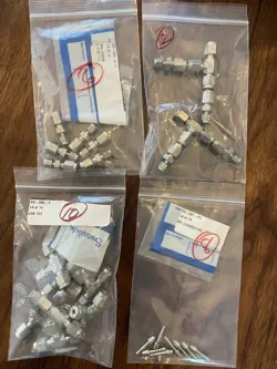 LOT (26PCS) SWAGELOK STAINLESS STEEL TEE UNION FITTING, 1/8