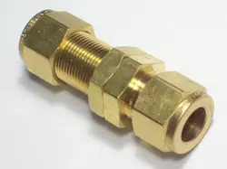 1 - SWAGELOK BRASS BULKHEAD UNION,  1/2