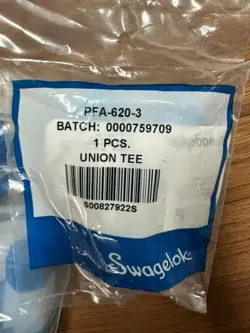 1PCS NEW SWAGELOK PFA-620-3 UNION TEE
