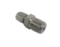 SS SWAGELOK TUBE FITTING, BORED-THROUGH MALE CONNECTOR SS-200-1-4BT (LOT OF 5)