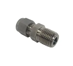 SS SWAGELOK TUBE FITTING, BORED-THROUGH MALE CONNECTOR SS-400-1-4BT (QTY 1)