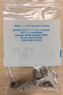 SWAGELOK SS-SS4 LOW FLOW METERING VALVE, 1/4 INCH TUBE FITTING