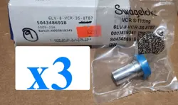 X3 NEW SWAGELOK 6LV-8-VCR-3S-8TB7 FITTING 1/2 IN. VCR X 1/2 X 0.049 IN. TBW